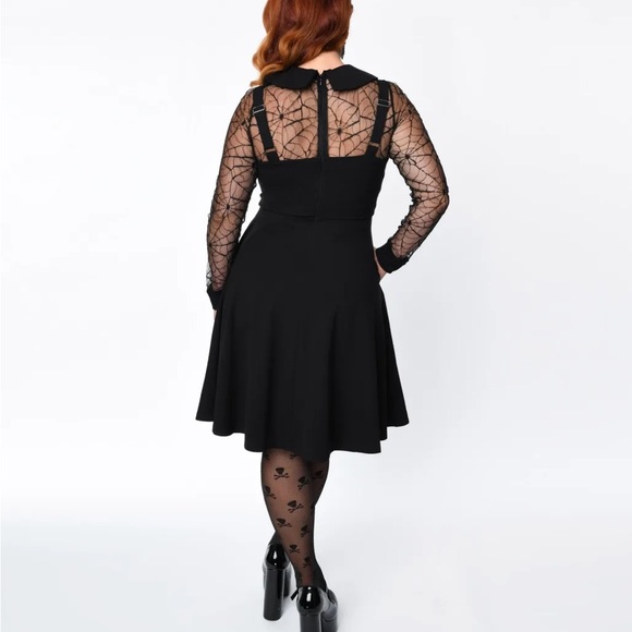 Voodoo vixen black spiderweb dress XL - Picture 3 of 3